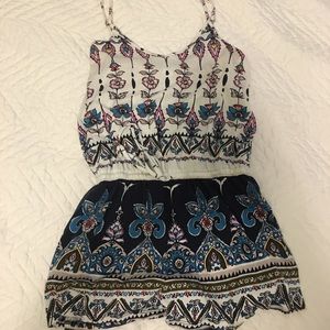 Flower pattern romper